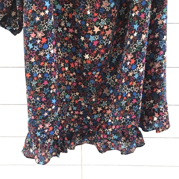 J.Crew Black Kaleidoscope Star One Shoulder Dress - Picture 6 of 8